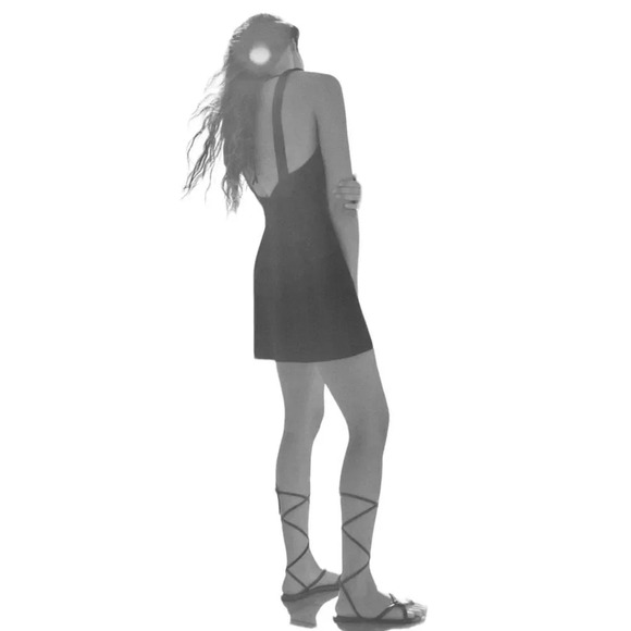 ZARA | Black | LINEN BLEND SHORT DRESS - Picture 7 of 10